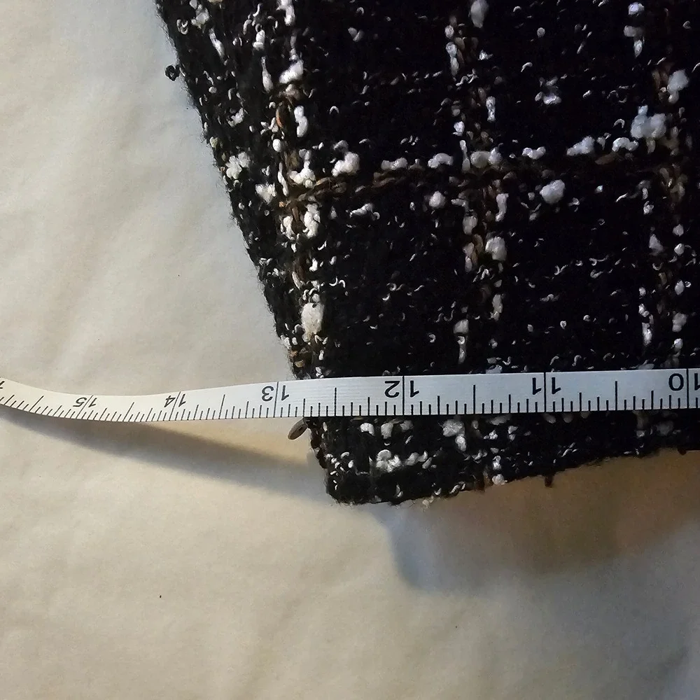 Abercrombie & Fitch Tweed Mini‎ Skort XS Black White Dark Academia Preppy